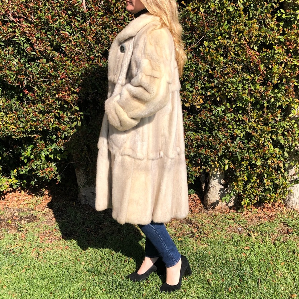 Vintage Mink Fur Long Coat